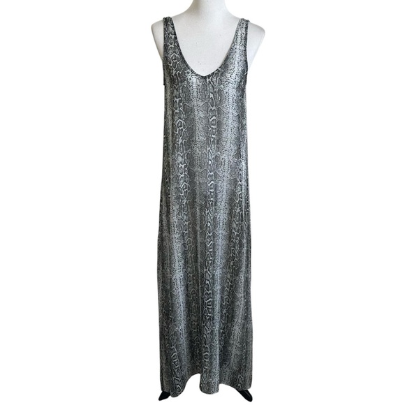 Show Me Your MuMu Dresses & Skirts - Show Me Your Mumu Women Sheer Snakeskin V Neck Maxi dress Sz Med Gray Sleeveless